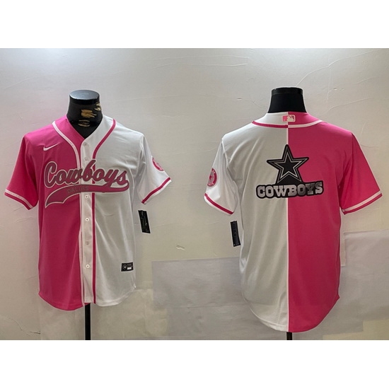 Men Dallas Cowboys big logo Red White With Patch Cool Base Stitched Baseball Jersey 3 Men Dallas Cowboys big logo Red White With Patch Cool Base Stitched Baseball Jersey 3