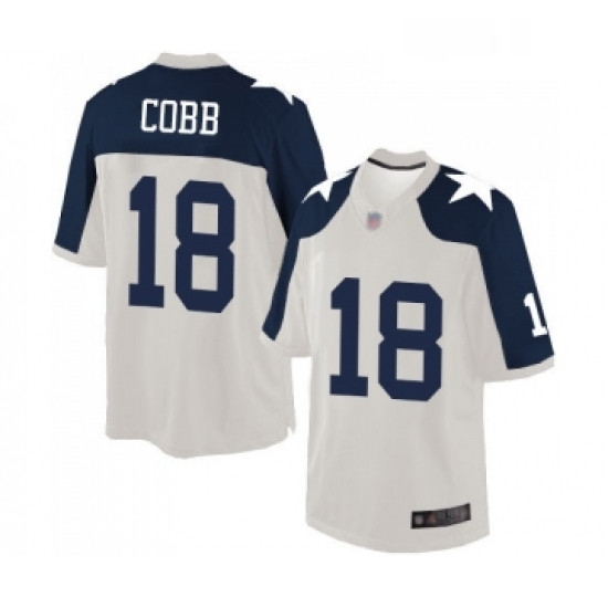 Mens Dallas Cowboys 18 Randall Cobb Limited White Throwback Alternate Football Jersey Mens Dallas Cowboys 18 Randall Cobb Limited White Throwback Alternate Football Jersey