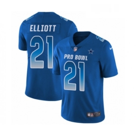 Mens Nike Dallas Cowboys 21 Ezekiel Elliott Limited Royal Blue NFC 2019 Pro Bowl NFL Jersey Mens Nike Dallas Cowboys 21 Ezekiel Elliott Limited Royal Blue NFC 2019 Pro Bowl NFL Jersey