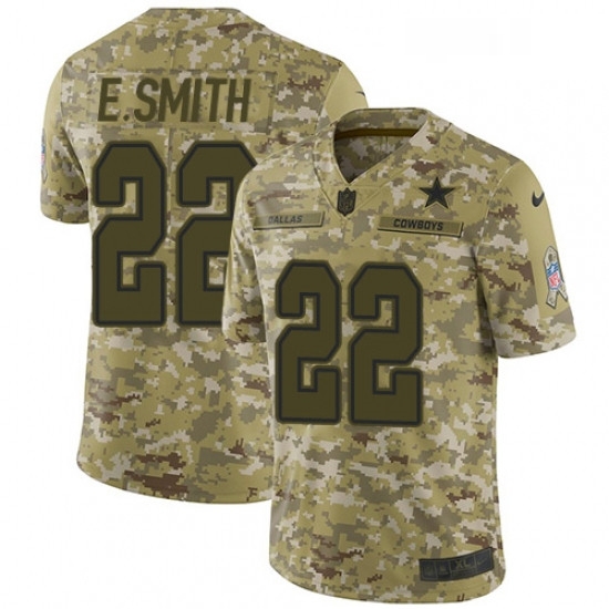 Mens Nike Dallas Cowboys 22 Emmitt Smith Limited Camo 2018 Salute to Service NFL Jersey Mens Nike Dallas Cowboys 22 Emmitt Smith Limited Camo 2018 Salute to Service NFL Jersey