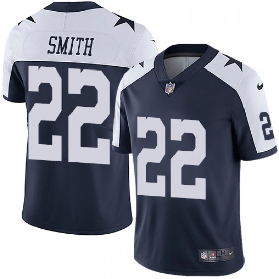 Mens Nike Dallas Cowboys 22 Emmitt Smith Navy Blue Throwback Alternate Vapor Untouchable Limited Player NFL Jersey Mens Nike Dallas Cowboys 22 Emmitt Smith Navy Blue Throwback Alternate Vapor Untouchable Limited Player NFL Jersey