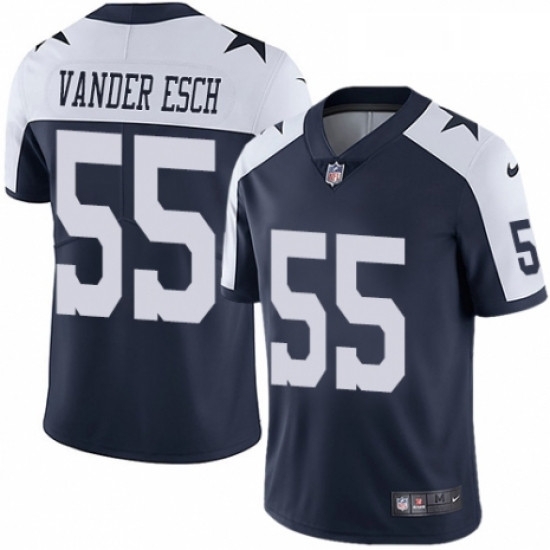 Mens Nike Dallas Cowboys 55 Leighton Vander Esch Navy Blue Throwback Alternate Vapor Untouchable Limited Player NFL Jersey Mens Nike Dallas Cowboys 55 Leighton Vander Esch Navy Blue Throwback Alternate Vapor Untouchable Limited Player NFL Jersey