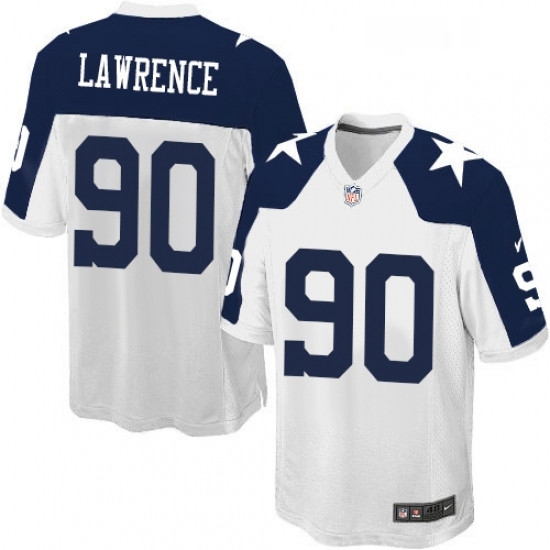 Mens Nike Dallas Cowboys 90 Demarcus Lawrence Game White Throwback Alternate NFL Jersey Mens Nike Dallas Cowboys 90 Demarcus Lawrence Game White Throwback Alternate NFL Jersey
