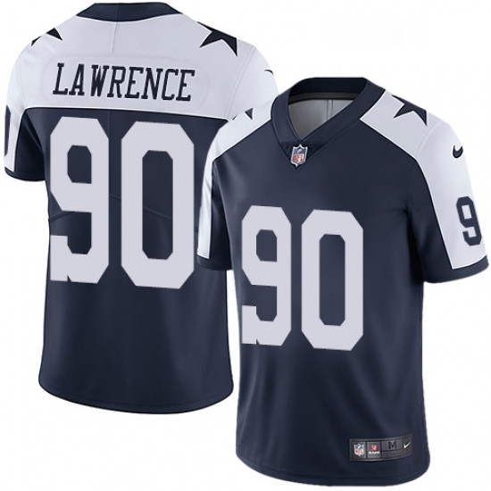 Mens Nike Dallas Cowboys 90 Demarcus Lawrence Navy Blue Throwback Alternate Vapor Untouchable Limited Player NFL Jersey Mens Nike Dallas Cowboys 90 Demarcus Lawrence Navy Blue Throwback Alternate Vapor Untouchable Limited Player NFL Jersey