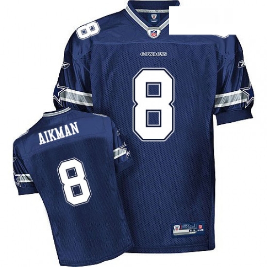 Mens Reebok Dallas Cowboys 8 Troy Aikman Authentic Navy Blue Team Color Throwback NFL Jersey Mens Reebok Dallas Cowboys 8 Troy Aikman Authentic Navy Blue Team Color Throwback NFL Jersey