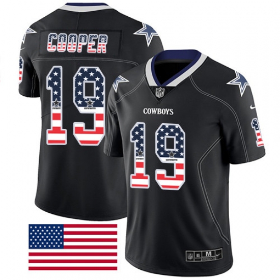 Nike Cowboys #19 Amari Cooper Black Men Stitched NFL Limited Rush USA Flag Jersey Nike Cowboys #19 Amari Cooper Black Men Stitched NFL Limited Rush USA Flag Jersey