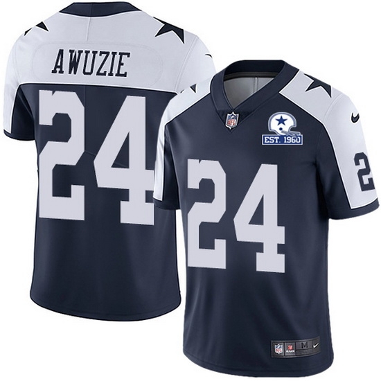 Nike Cowboys 24 Chidobe Awuzie Navy Blue Thanksgiving Men Stitched With Established In 1960 Patch NFL Vapor Untouchable Limited Throwback Jersey Nike Cowboys 24 Chidobe Awuzie Navy Blue Thanksgiving Men Stitched With Established In 1960 Patch NFL Vapor Untouchable Limited Throwback Jersey