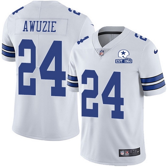 Nike Cowboys 24 Chidobe Awuzie White Men Stitched With Established In 1960 Patch NFL Vapor Untouchable Limited Jersey Nike Cowboys 24 Chidobe Awuzie White Men Stitched With Established In 1960 Patch NFL Vapor Untouchable Limited Jersey