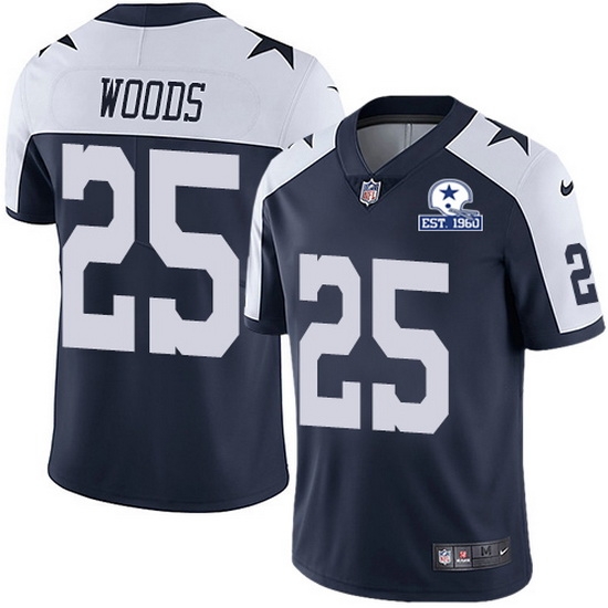 Nike Cowboys 25 Xavier Woods Navy Blue Thanksgiving Men Stitched With Established In 1960 Patch NFL Vapor Untouchable Limited Throwback Jersey Nike Cowboys 25 Xavier Woods Navy Blue Thanksgiving Men Stitched With Established In 1960 Patch NFL Vapor Untouchable Limited Throwback Jersey