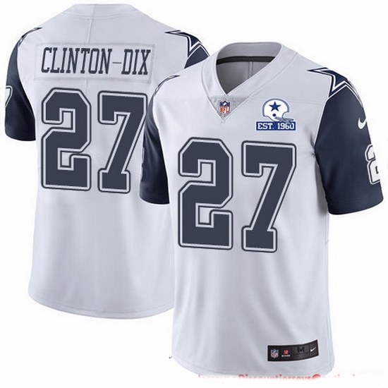 Nike Cowboys 27 Ha Ha Clinton Dix White Men Stitched With Established In 1960 Patch NFL Limited Rush Jersey Nike Cowboys 27 Ha Ha Clinton Dix White Men Stitched With Established In 1960 Patch NFL Limited Rush Jersey