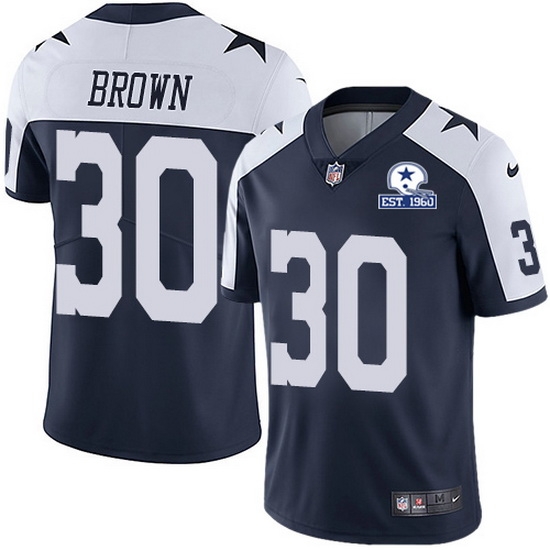 Nike Cowboys 30 Anthony Brown Navy Blue Thanksgiving Men Stitched With Established In 1960 Patch NFL Vapor Untouchable Limited Throwback Jersey Nike Cowboys 30 Anthony Brown Navy Blue Thanksgiving Men Stitched With Established In 1960 Patch NFL Vapor Untouchable Limited Throwback Jersey