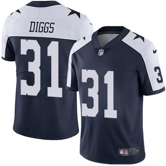 Nike Cowboys 31 Trevon Diggs Navy Blue Thanksgiving Men Stitched NFL Vapor Untouchable Limited Throwback Jersey Nike Cowboys 31 Trevon Diggs Navy Blue Thanksgiving Men Stitched NFL Vapor Untouchable Limited Throwback Jersey