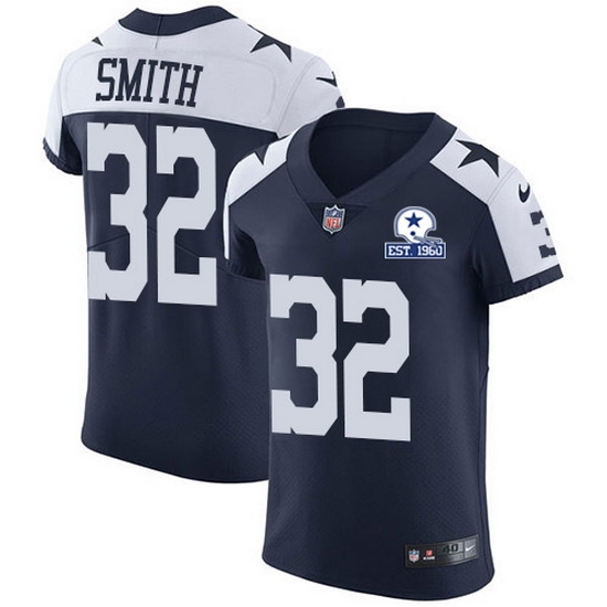 Nike Cowboys 32 Saivion Smith Navy Blue Thanksgiving Men Stitched With Established In 1960 Patch NFL Vapor Untouchable Throwback Elite Jersey Nike Cowboys 32 Saivion Smith Navy Blue Thanksgiving Men Stitched With Established In 1960 Patch NFL Vapor Untouchable Throwback Elite Jersey