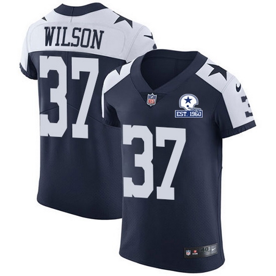 Nike Cowboys 37 Donovan Wilson Navy Blue Thanksgiving Men Stitched With Established In 1960 Patch NFL Vapor Untouchable Throwback Elite Jersey Nike Cowboys 37 Donovan Wilson Navy Blue Thanksgiving Men Stitched With Established In 1960 Patch NFL Vapor Untouchable Throwback Elite Jersey
