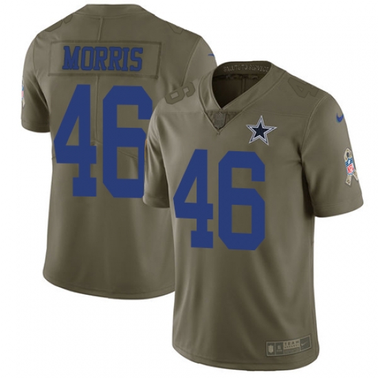 Nike Cowboys #46 Alfred Morris Olive Mens Stitched NFL Limited 2017 Salute To Service Jersey Nike Cowboys #46 Alfred Morris Olive Mens Stitched NFL Limited 2017 Salute To Service Jersey