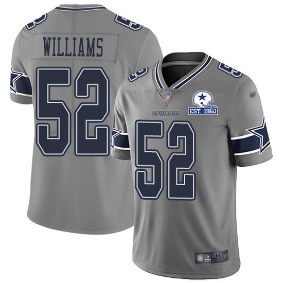 Nike Cowboys 52 Connor Williams Gray Men Stitched With Established In 1960 Patch NFL Limited Inverted Legend Jersey Nike Cowboys 52 Connor Williams Gray Men Stitched With Established In 1960 Patch NFL Limited Inverted Legend Jersey