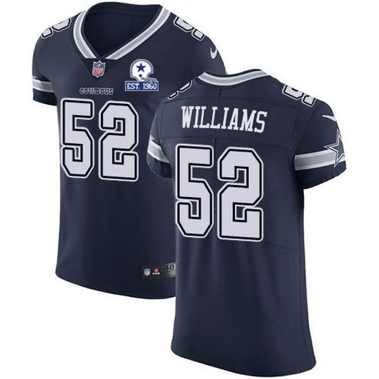 Nike Cowboys 52 Connor Williams Navy Blue Team Color Men Stitched With Established In 1960 Patch NFL Vapor Untouchable Elite Jersey Nike Cowboys 52 Connor Williams Navy Blue Team Color Men Stitched With Established In 1960 Patch NFL Vapor Untouchable Elite Jersey