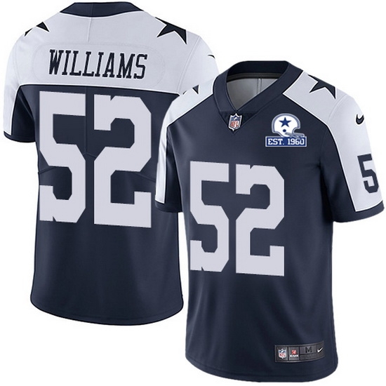 Nike Cowboys 52 Connor Williams Navy Blue Thanksgiving Men Stitched With Established In 1960 Patch NFL Vapor Untouchable Limited Throwback Jersey Nike Cowboys 52 Connor Williams Navy Blue Thanksgiving Men Stitched With Established In 1960 Patch NFL Vapor Untouchable Limited Throwback Jersey