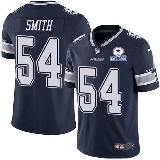 Nike Cowboys 54 Jaylon Smith Navy Blue Team Color Men Stitched With Established In 1960 Patch NFL Vapor Untouchable Limited Jersey Nike Cowboys 54 Jaylon Smith Navy Blue Team Color Men Stitched With Established In 1960 Patch NFL Vapor Untouchable Limited Jersey