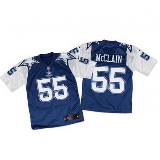 Nike Cowboys #55 Rolando McClain Navy BlueWhite Throwback Mens Stitched NFL Elite Jersey Nike Cowboys #55 Rolando McClain Navy BlueWhite Throwback Mens Stitched NFL Elite Jersey