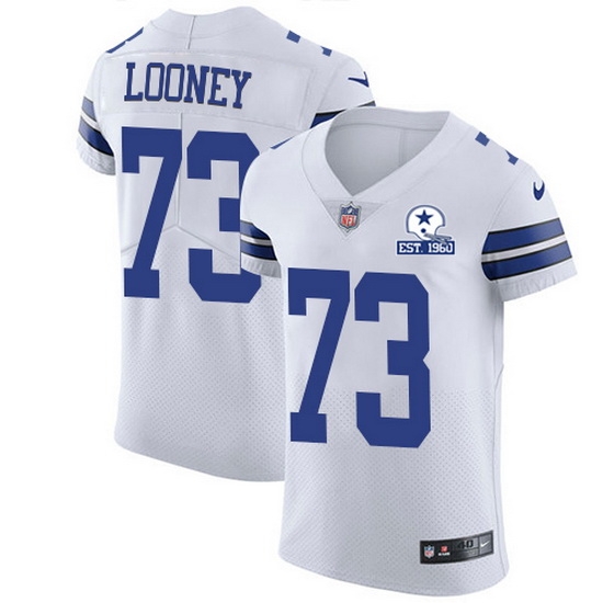 Nike Cowboys 73 Joe Looney White Men Stitched With Established In 1960 Patch NFL New Elite Jersey Nike Cowboys 73 Joe Looney White Men Stitched With Established In 1960 Patch NFL New Elite Jersey