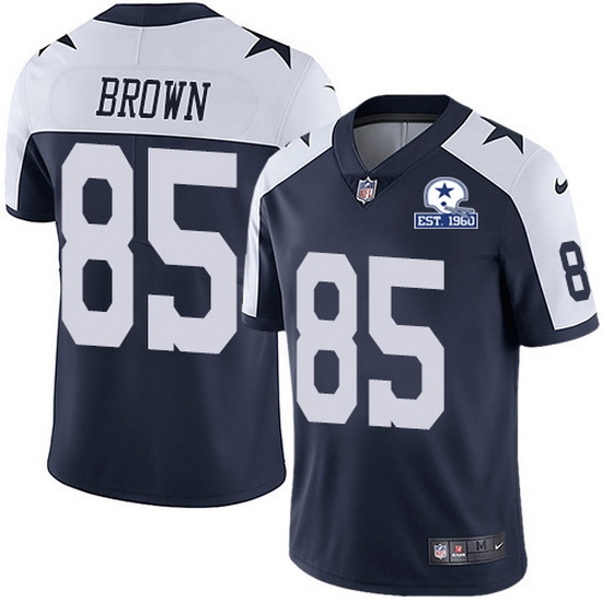 Nike Cowboys 85 Noah Brown Navy Blue Thanksgiving Men Stitched With Established In 1960 Patch NFL Vapor Untouchable Limited Throwback Jersey Nike Cowboys 85 Noah Brown Navy Blue Thanksgiving Men Stitched With Established In 1960 Patch NFL Vapor Untouchable Limited Throwback Jersey
