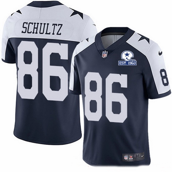 Nike Cowboys 86 Dalton Schultz Navy Blue Thanksgiving Men Stitched With Established In 1960 Patch NFL Vapor Untouchable Limited Throwback Jersey Nike Cowboys 86 Dalton Schultz Navy Blue Thanksgiving Men Stitched With Established In 1960 Patch NFL Vapor Untouchable Limited Throwback Jersey
