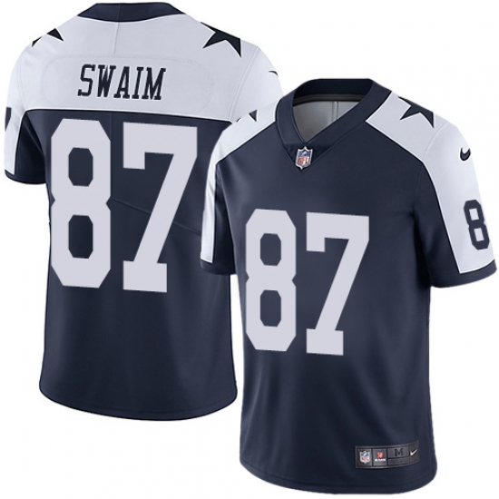 Nike Cowboys #87 Geoff Swaim Navy Blue Thanksgiving Men Stitched NFL Vapor Untouchable Limited Throwback Jersey Nike Cowboys #87 Geoff Swaim Navy Blue Thanksgiving Men Stitched NFL Vapor Untouchable Limited Throwback Jersey
