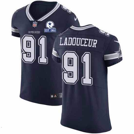 Nike Cowboys 91 L P Ladouceur Navy Blue Team Color Men Stitched With Established In 1960 Patch NFL Vapor Untouchable Elite Jersey Nike Cowboys 91 L P Ladouceur Navy Blue Team Color Men Stitched With Established In 1960 Patch NFL Vapor Untouchable Elite Jersey