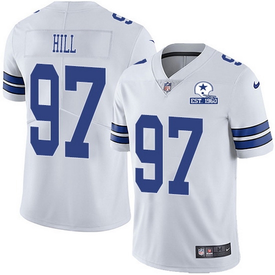 Nike Cowboys 97 Trysten Hill White Men Stitched With Established In 1960 Patch NFL Vapor Untouchable Limited Jersey Nike Cowboys 97 Trysten Hill White Men Stitched With Established In 1960 Patch NFL Vapor Untouchable Limited Jersey
