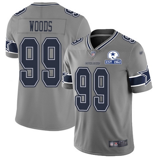 Nike Cowboys 99 Antwaun Woods Gray Men Stitched With Established In 1960 Patch NFL Limited Inverted Legend Jersey Nike Cowboys 99 Antwaun Woods Gray Men Stitched With Established In 1960 Patch NFL Limited Inverted Legend Jersey