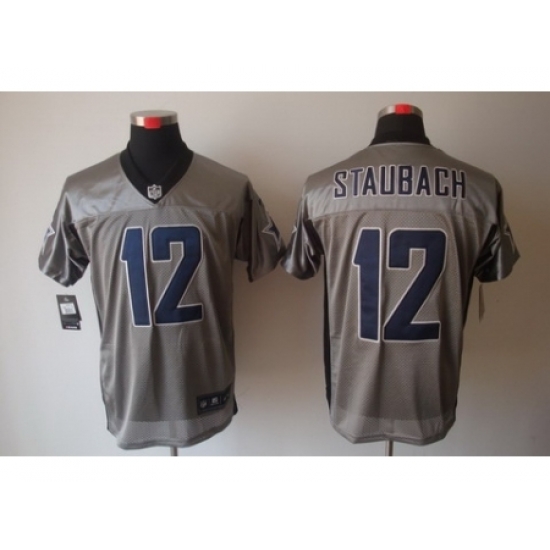 Nike Dallas Cowboys 12 Roger Staubach Grey Elite Shadow NFL Jersey Nike Dallas Cowboys 12 Roger Staubach Grey Elite Shadow NFL Jersey