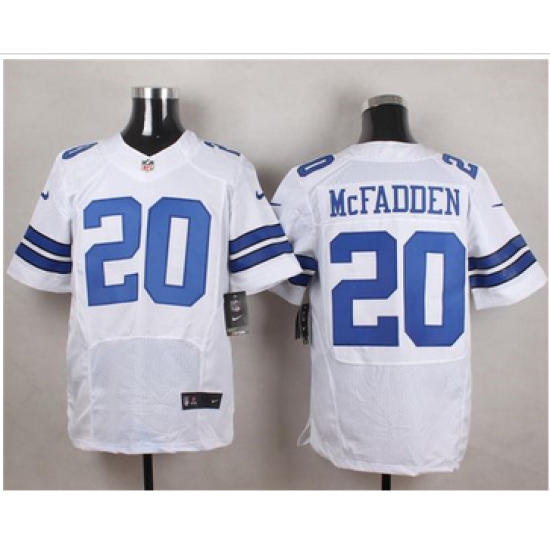 Nike Dallas Cowboys #20 Darren McFadden White Mens Stitched NFL Elite Jersey Nike Dallas Cowboys #20 Darren McFadden White Mens Stitched NFL Elite Jersey