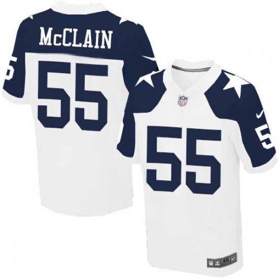 Nike Dallas Cowboys #55 Rolando McClain White Thanksgiving Throwback Men 27s Stitched NFL Elite Jersey Nike Dallas Cowboys #55 Rolando McClain White Thanksgiving Throwback Men 27s Stitched NFL Elite Jersey