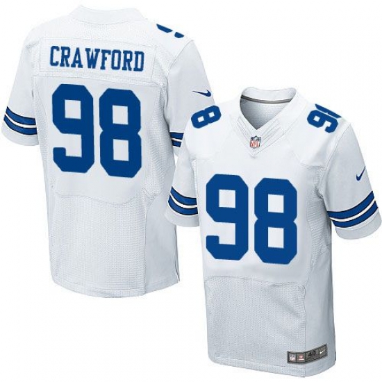 Nike Dallas Cowboys #98 Tyrone Crawford White Men 27s Stitched NFL Elite Jersey Nike Dallas Cowboys #98 Tyrone Crawford White Men 27s Stitched NFL Elite Jersey