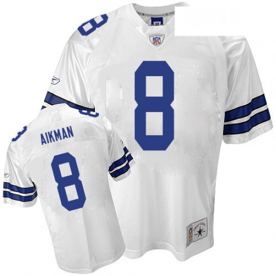 Reebok Dallas Cowboys 8 Troy Aikman Authentic White Legend Throwback NFL Jersey Reebok Dallas Cowboys 8 Troy Aikman Authentic White Legend Throwback NFL Jersey