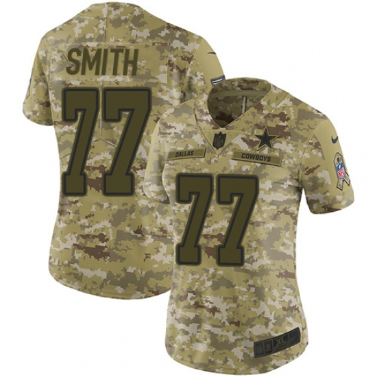 Nike Cowboys #77 Tyron Smith Camo Women Stitched NFL Limited 2018 Salute to Service Jersey Nike Cowboys #77 Tyron Smith Camo Women Stitched NFL Limited 2018 Salute to Service Jersey
