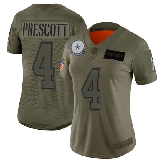 Women Cowboys 4 Dak Prescott Camo Stitched Football Limited 2019 Salute to Service Jersey Women Cowboys 4 Dak Prescott Camo Stitched Football Limited 2019 Salute to Service Jersey
