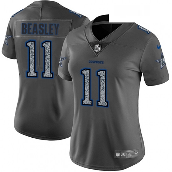 Womens Nike Dallas Cowboys 11 Cole Beasley Gray Static Vapor Untouchable Limited NFL Jersey Womens Nike Dallas Cowboys 11 Cole Beasley Gray Static Vapor Untouchable Limited NFL Jersey