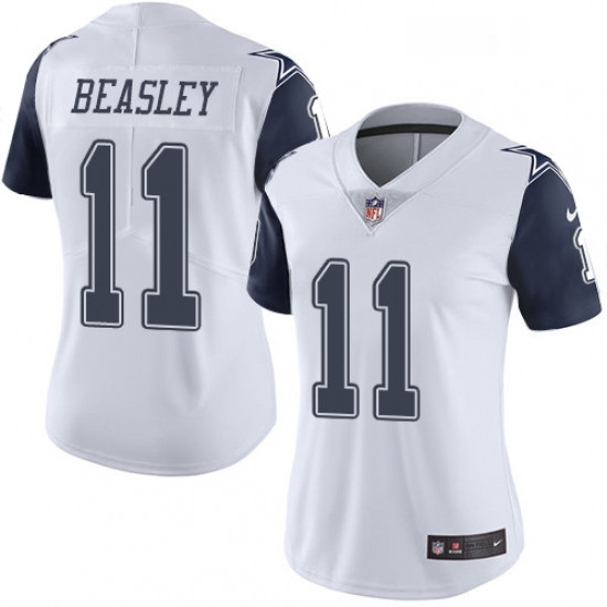 Womens Nike Dallas Cowboys 11 Cole Beasley Limited White Rush Vapor Untouchable NFL Jersey Womens Nike Dallas Cowboys 11 Cole Beasley Limited White Rush Vapor Untouchable NFL Jersey