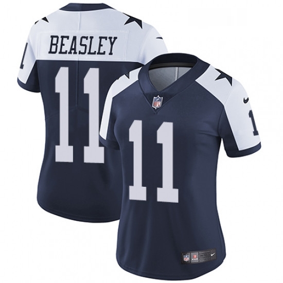 Womens Nike Dallas Cowboys 11 Cole Beasley Navy Blue Throwback Alternate Vapor Untouchable Limited Player NFL Jersey Womens Nike Dallas Cowboys 11 Cole Beasley Navy Blue Throwback Alternate Vapor Untouchable Limited Player NFL Jersey