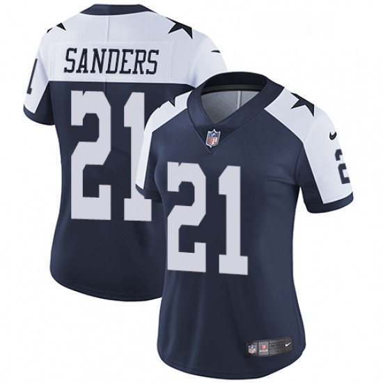 Womens Nike Dallas Cowboys 21 Deion Sanders Navy Blue Throwback Alternate Vapor Untouchable Limited Player NFL Jersey Womens Nike Dallas Cowboys 21 Deion Sanders Navy Blue Throwback Alternate Vapor Untouchable Limited Player NFL Jersey