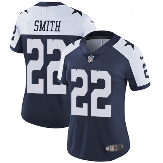 Womens Nike Dallas Cowboys 22 Emmitt Smith Navy Blue Throwback Alternate Vapor Untouchable Limited Player NFL Jersey Womens Nike Dallas Cowboys 22 Emmitt Smith Navy Blue Throwback Alternate Vapor Untouchable Limited Player NFL Jersey