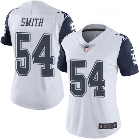 Womens Nike Dallas Cowboys 54 Jaylon Smith Limited White Rush Vapor Untouchable NFL Jersey Womens Nike Dallas Cowboys 54 Jaylon Smith Limited White Rush Vapor Untouchable NFL Jersey