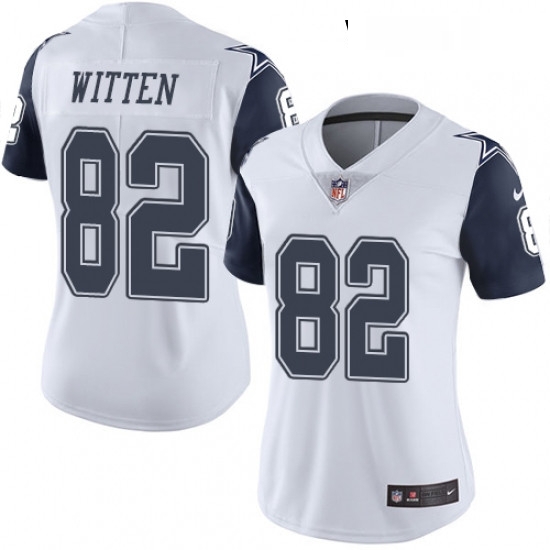 Womens Nike Dallas Cowboys 82 Jason Witten Limited White Rush Vapor Untouchable NFL Jersey Womens Nike Dallas Cowboys 82 Jason Witten Limited White Rush Vapor Untouchable NFL Jersey