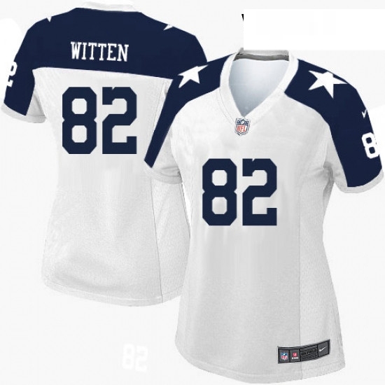 Womens Nike Dallas Cowboys 82 Jason Witten Limited White Throwback Alternate NFL Jersey Womens Nike Dallas Cowboys 82 Jason Witten Limited White Throwback Alternate NFL Jersey