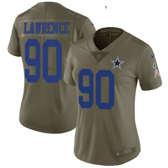 Womens Nike Dallas Cowboys 90 Demarcus Lawrence Limited Olive 2017 Salute to Service NFL Jersey Womens Nike Dallas Cowboys 90 Demarcus Lawrence Limited Olive 2017 Salute to Service NFL Jersey