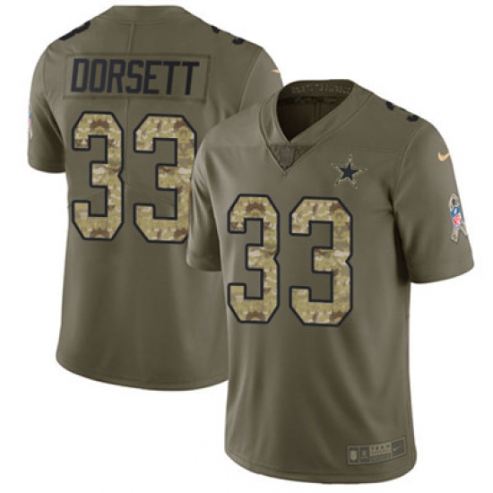 Youth Nike Cowboys #33 Tony Dorsett Olive Camo Stitched NFL Limited 2017 Salute to Service Jersey Youth Nike Cowboys #33 Tony Dorsett Olive Camo Stitched NFL Limited 2017 Salute to Service Jersey