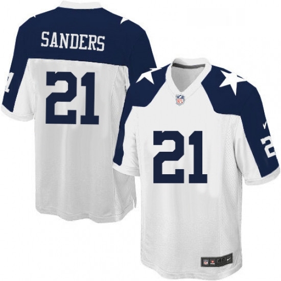 Youth Nike Dallas Cowboys 21 Deion Sanders Limited White Throwback Alternate NFL Jersey Youth Nike Dallas Cowboys 21 Deion Sanders Limited White Throwback Alternate NFL Jersey