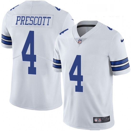 Youth Nike Dallas Cowboys 4 Dak Prescott White Vapor Untouchable Limited Player NFL Jersey Youth Nike Dallas Cowboys 4 Dak Prescott White Vapor Untouchable Limited Player NFL Jersey